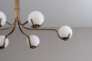 Scoop Chandelier Dining / dark brass