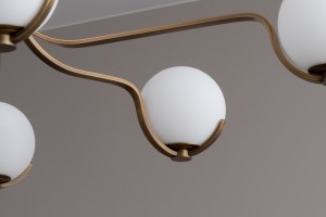 Scoop Chandelier Dining / dark brass
