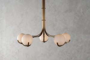 Scoop Chandelier / dark brass