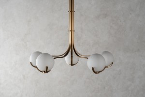 Scoop Chandelier / dark brass
