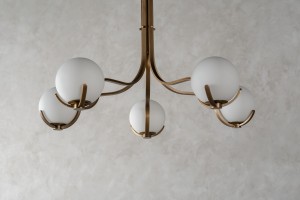 Scoop Chandelier / dark brass