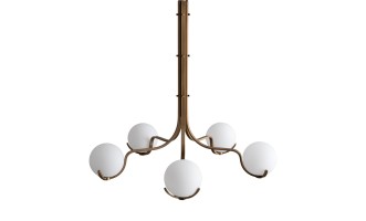 Scoop Chandelier / dark brass