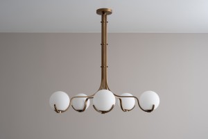 Scoop Chandelier / dark brass