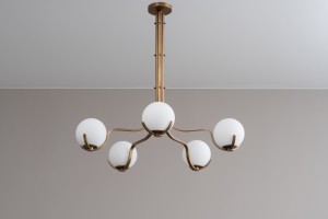 Scoop Chandelier / dark brass