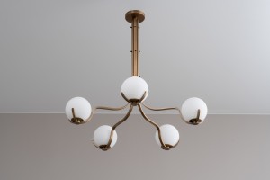 Scoop Chandelier / dark brass