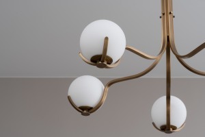 Scoop Chandelier / dark brass