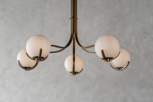 Scoop Chandelier / dark brass
