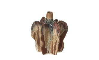 Naga Vase Rusty Brown S