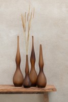 Yoko Set Of 3 Vases Brown