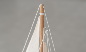 Sailboat With Fabric Sail Large