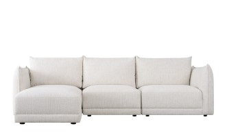 Monterey Sofa with Ottoman (Fabric Leigh col.101)