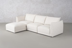 Monterey Sofa with Ottoman (Fabric Leigh col.101)