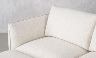 Monterey Sofa with Ottoman (Fabric Leigh col.101)