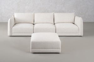 Monterey Sofa with Ottoman (Fabric Leigh col.101)