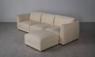 Monterey Sofa with Ottoman (Fabric W1501-20)