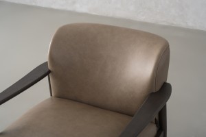 FIORD Leather Armchair (Bello Grey)