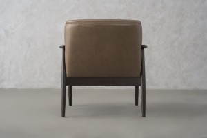 FIORD Leather Armchair (Bello Grey)