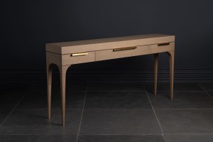 Bridge Console Table with 3 Drawers (Cappuccino Oak D292)