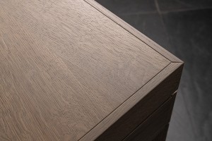 Bridge Console Table with 3 Drawers (Cappuccino Oak D292)