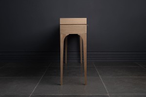 Bridge Console Table with 3 Drawers (Cappuccino Oak D292)