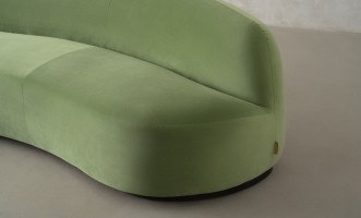 Stella Lounge Sofa Olive Velvet