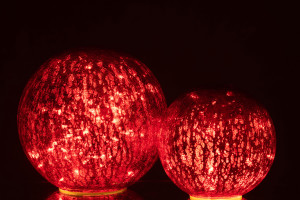 Ball LED Glass Red Large