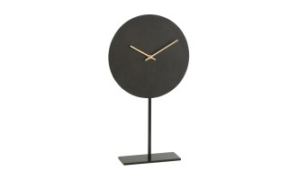Clock On Foot Metal Black