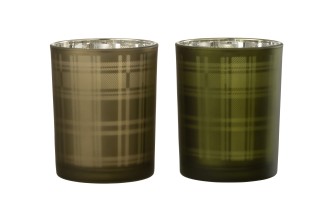 Hurricane Rectangle Glass Green M Assortment of 2