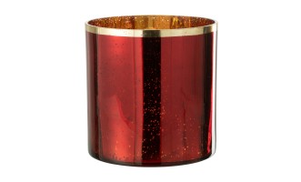 Hurricane Gold Rim Red Glass XL