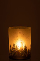 Hurricane Tree Green Snow Glass XL Assortment of 2