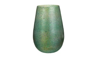 Tom Candle Holder Glass Green L