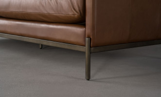 Gibson Leather Sofa (Old saddle Color)