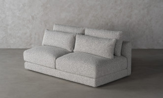 Narvik Soft Feather 2-Seater Armless Section Sofa (g208 col.7a)