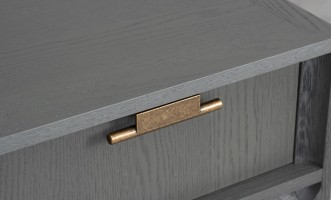 City Small Bedside Table (Color: Oak gray (veneer))