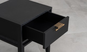 City Small Bedside Table (Color: Oak dark (veneer))