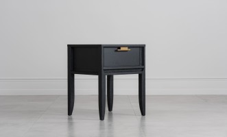City Small Bedside Table (Color: Oak dark (veneer))