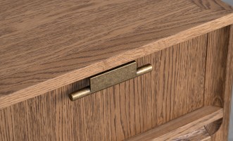 City Small Bedside Table (Color: Oak honey (veneer))