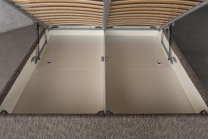 Double Bed 200x200 cm (Fabric: Stalemate col.Castle (Cat. 3))
