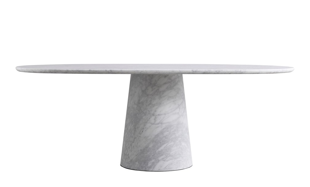 Uno Carrara oval dining table M