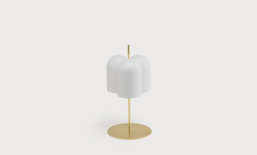 Oket Table Lamp (White / Matt Brass)