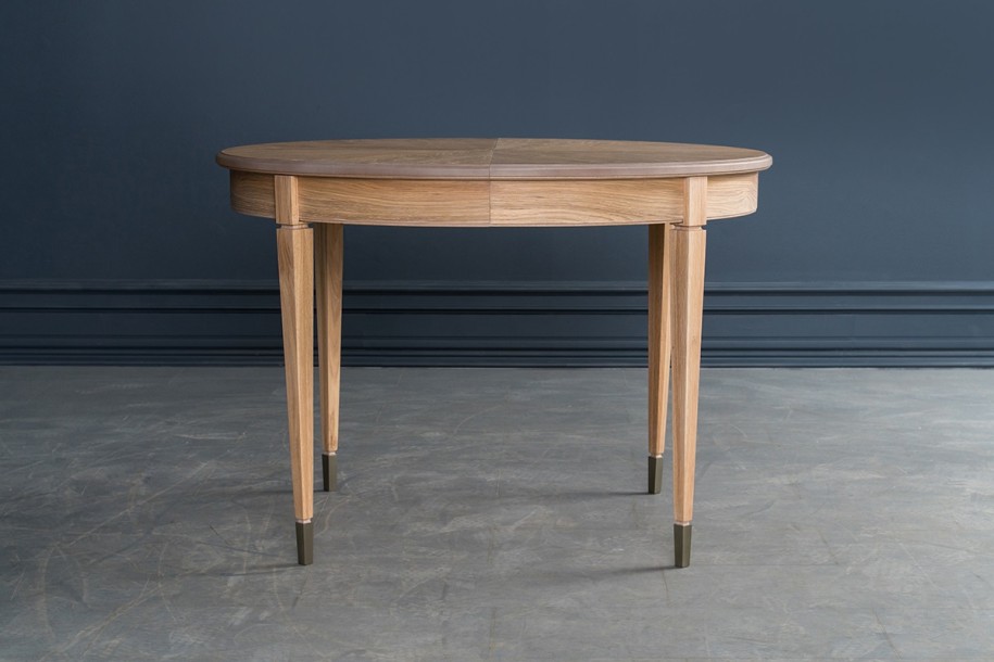 Phoenix Round Folding Dining Table (Color: Oak light (veneer))