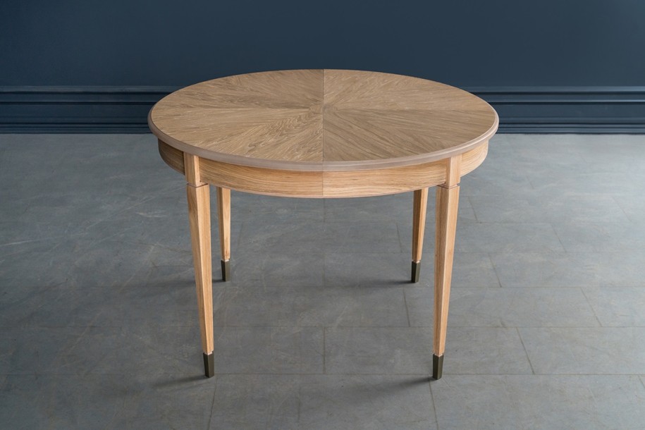 Phoenix Round Folding Dining Table (Color: Oak light (veneer))