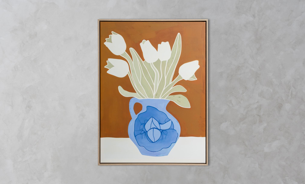 Flower bouquet Wall art, set of 3 pcs