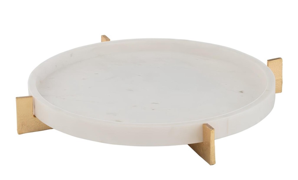 Tray Marble Grey/Champagne (43,5x43,5x6,5cm)