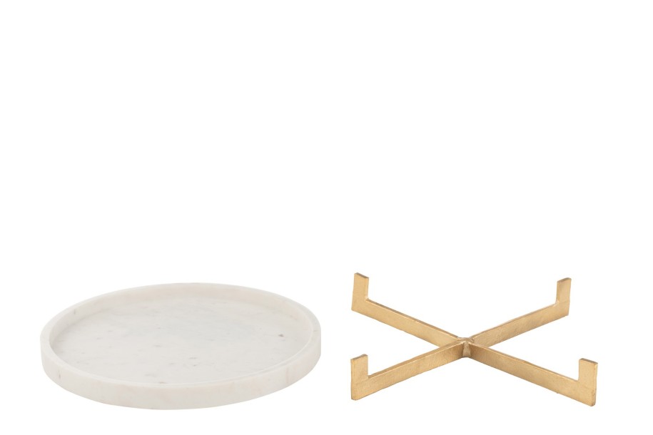 Tray Marble Grey/Champagne (43,5x43,5x6,5cm)