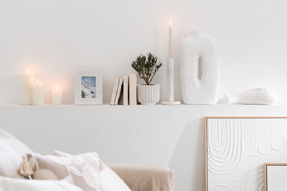 Photo Frame 10X15 Marble White S