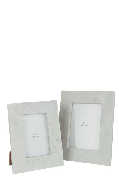 Photo Frame 13X18 Marble White L