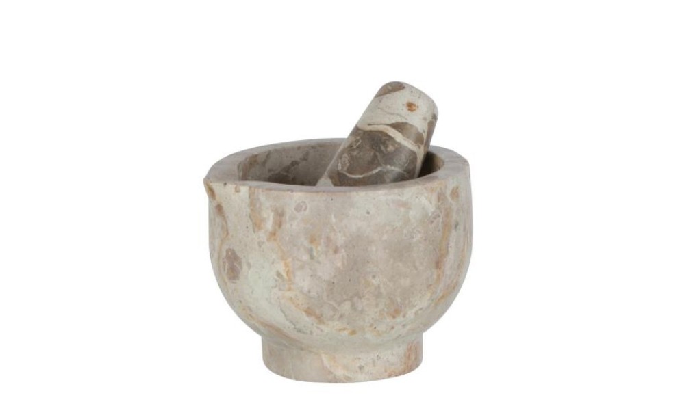 Mortar and Pestle Marble Beige