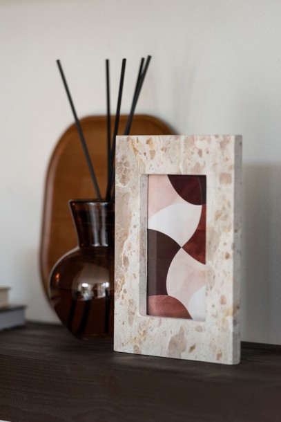 Photo Frame 10X15 Marble Beige S