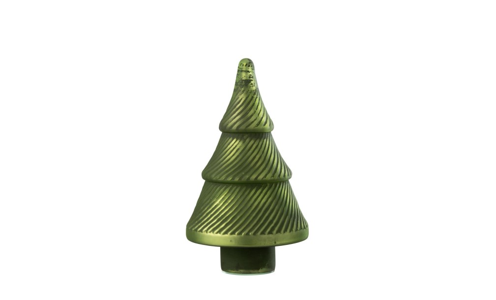 Christmas Glass Tree Green Small (13x13x30cm)
